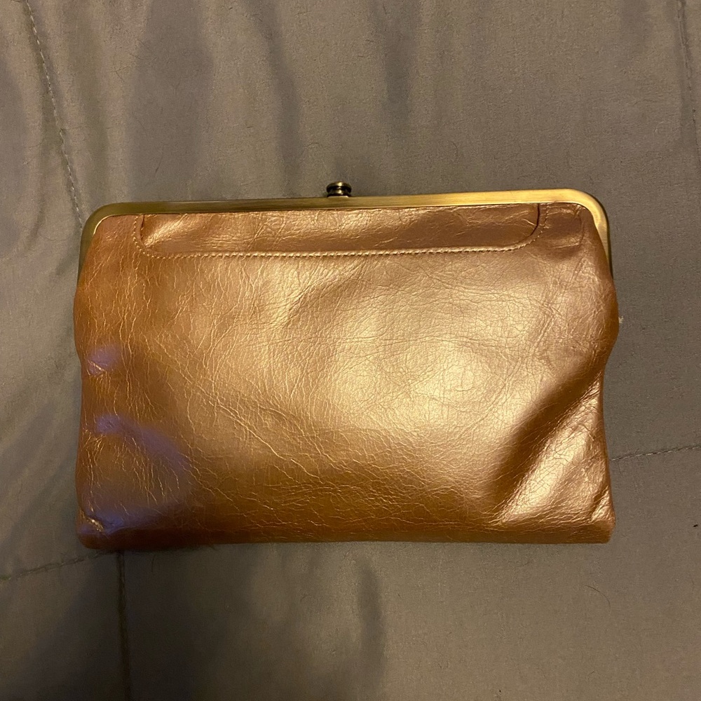 HOBO “Rose Gold” Leather Clutch Crossbody